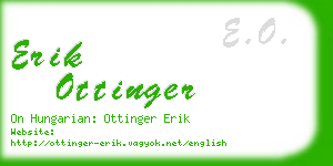 erik ottinger business card